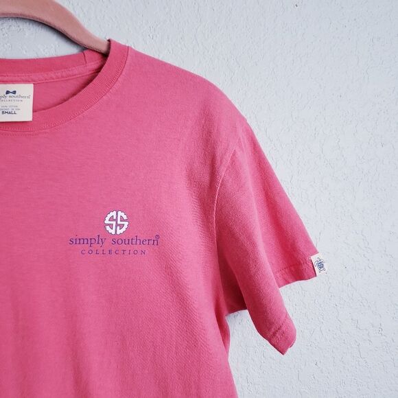 Simply Southern Golden Retriever and Old Truck Pink Short Sleeve Tee - Picture 3 of 4